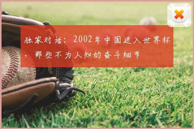 独家对话:2002年中国进入世界杯,那些不为人知的奋斗细节